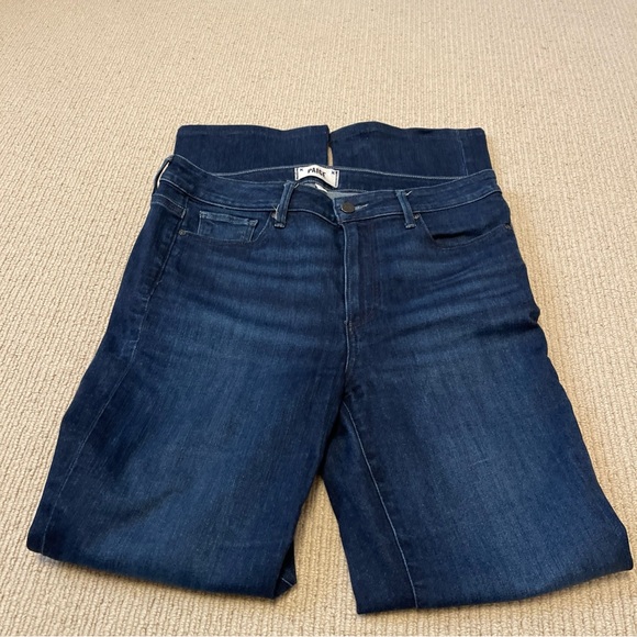 Paige Jeans High Rise Manhattan Women Sz 30x31 Straight Leg Stretch Goin Steady - Picture 1 of 4